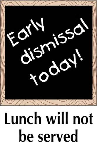 Early Dismissal From School Clipart