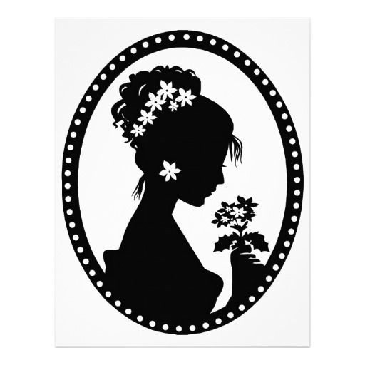 Free silhouette Clipart of flowers 