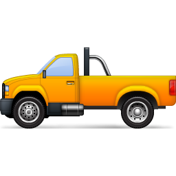 Yellow Pickup Truck Icon, PNG ClipArt Image 