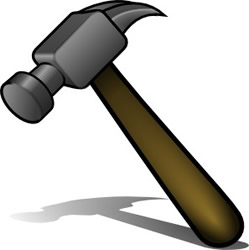 Hammer clip art at vector clip art image