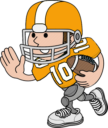 Mean Football Player Clipart