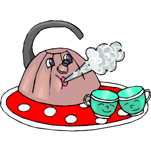 whistling tea kettle cartoon - Clip Art Library