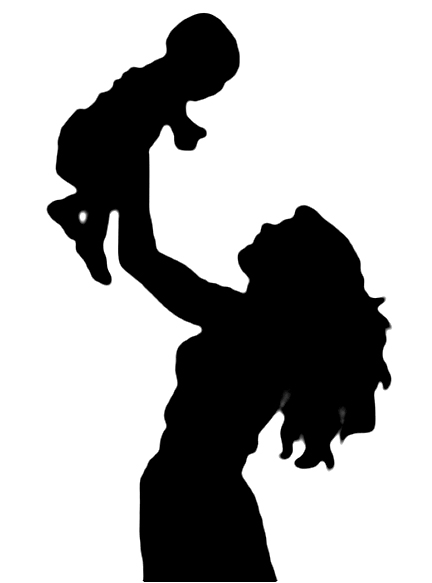 Mother Holding Baby Clipart