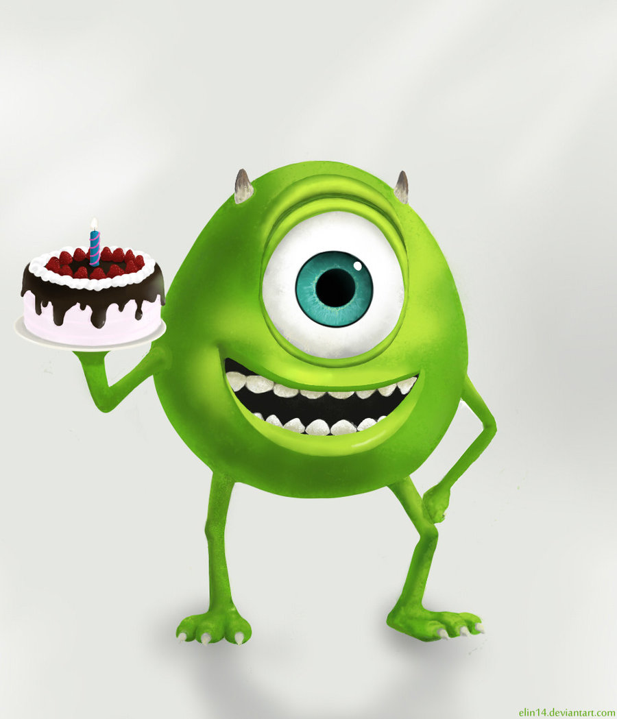 Disney Monsters Inc Mike Wazowski Epic Monster 3rd Birthday Card Moonpig