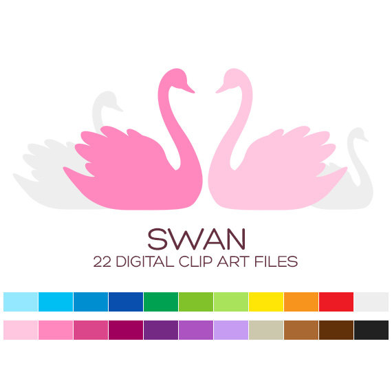Swan cliparts