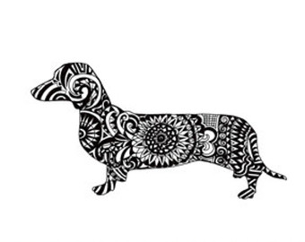 Black And White Dachshund Art Clip Art Library