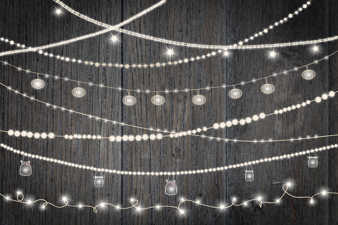 Wedding String Lights Clipart