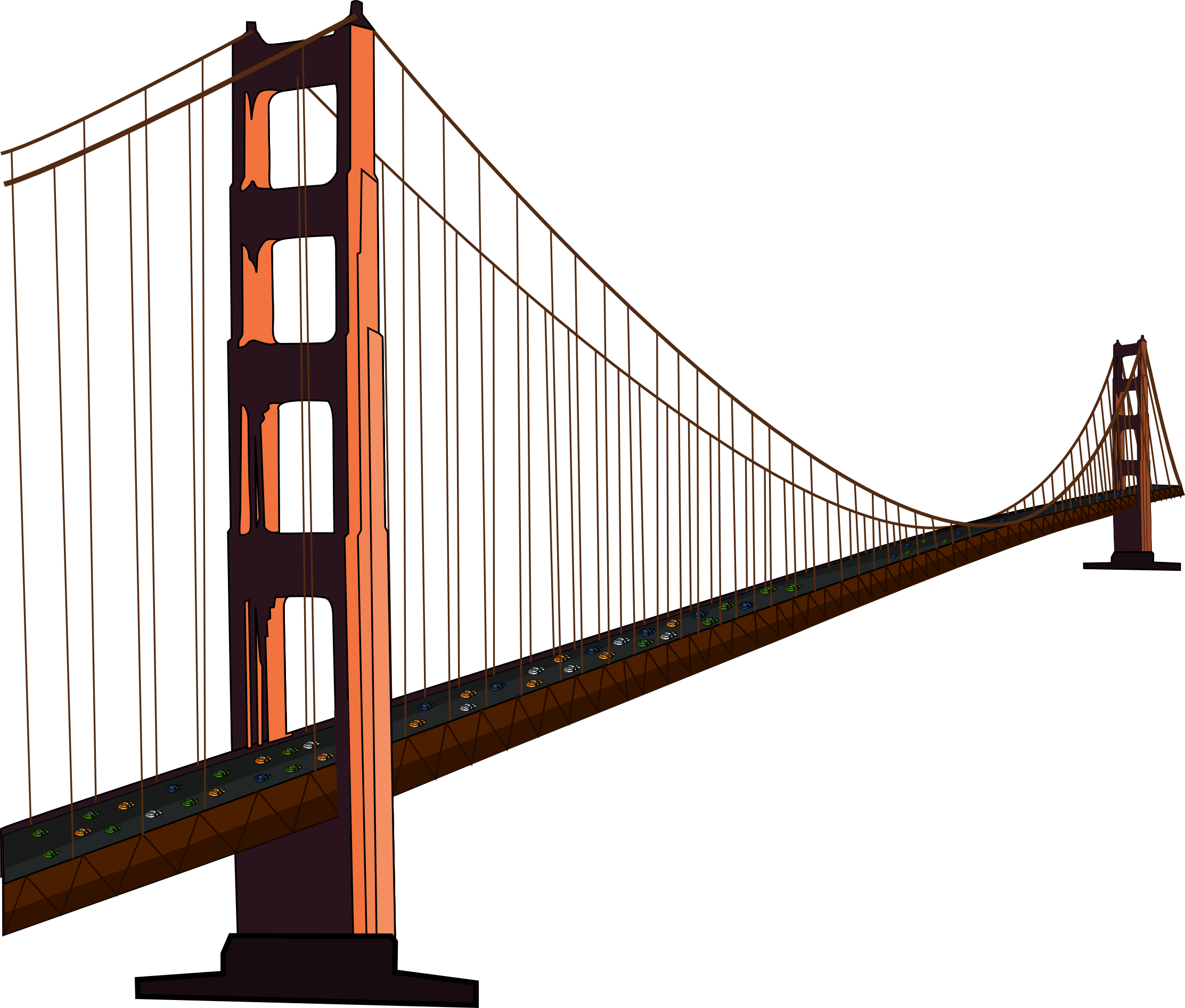 Simple golden gate bridge clipart