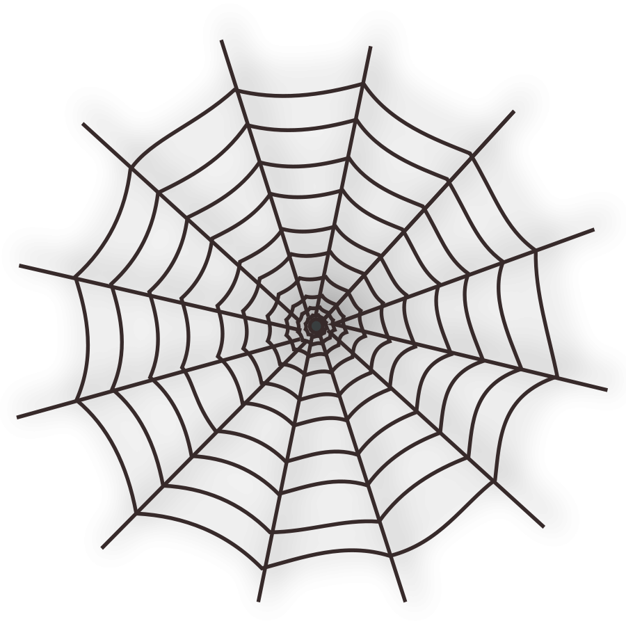 Black spider web with white background clipart png
