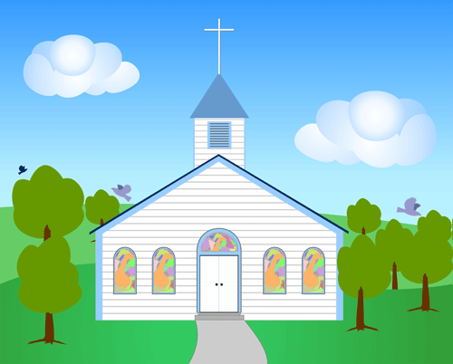 Clipart christian clipart image of church