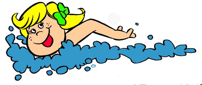 Woman swimming clipart
