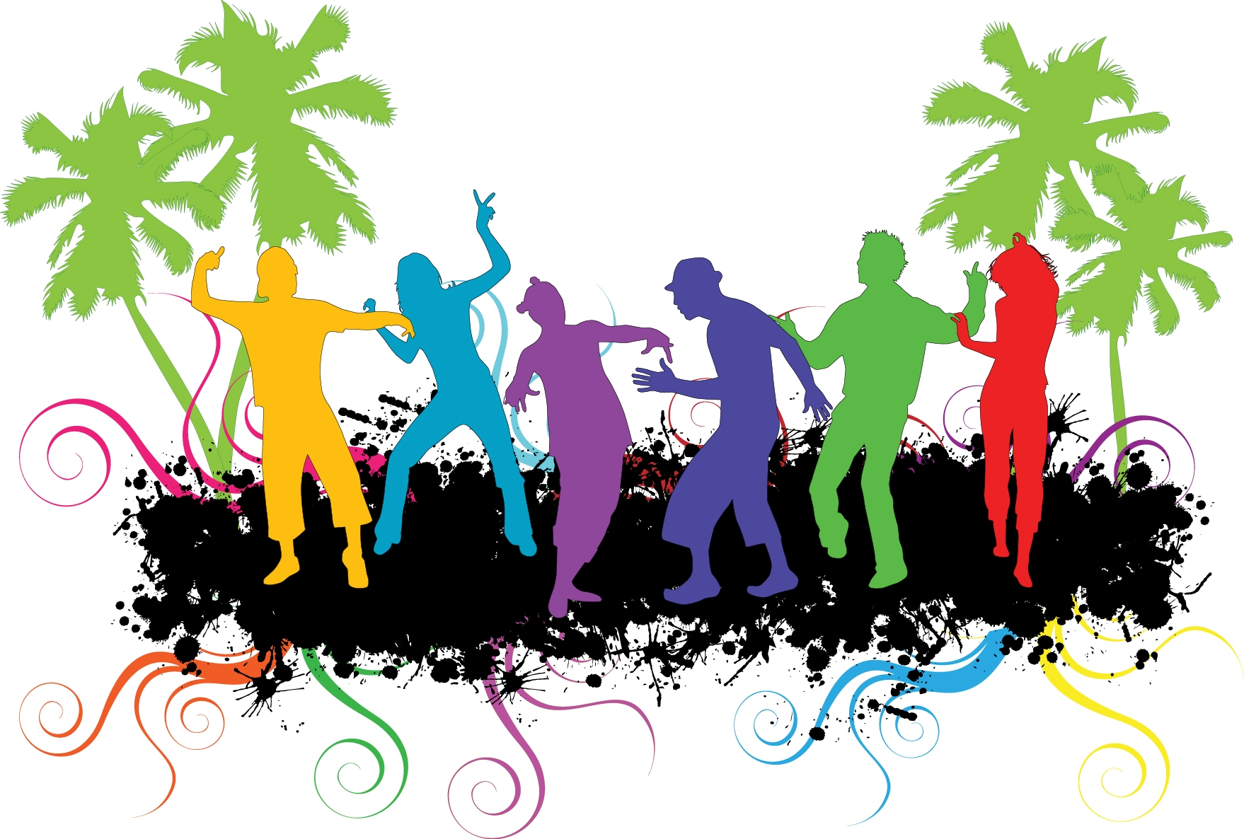 Dance Party Background Clipart