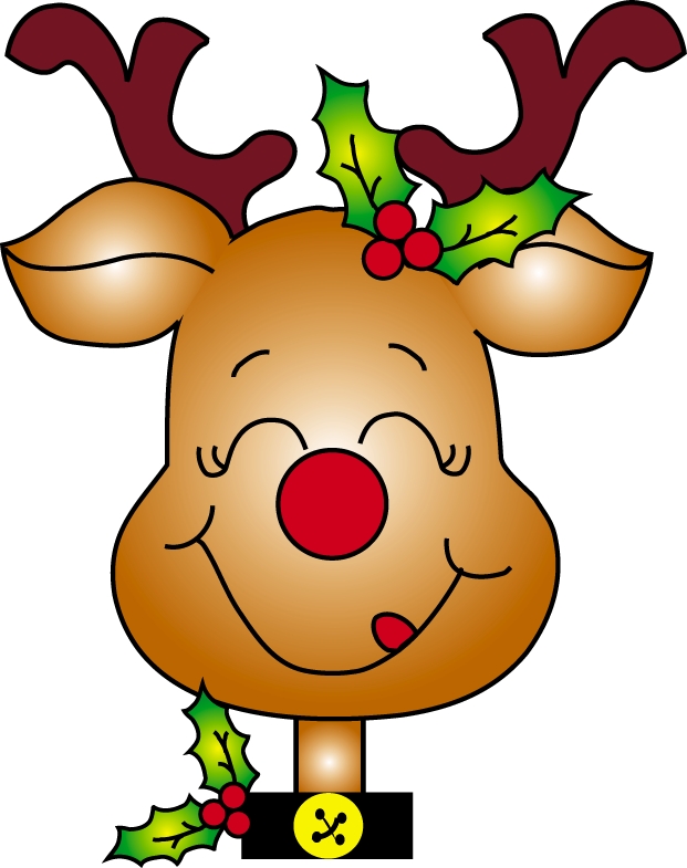 Illustration of christmas reindeer clipart