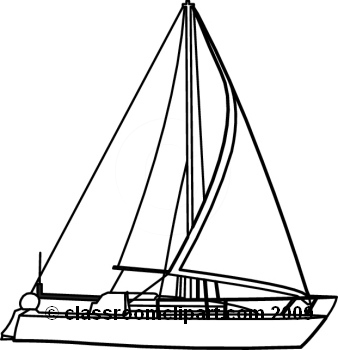 sail outline clipart black and white - Clip Art Library