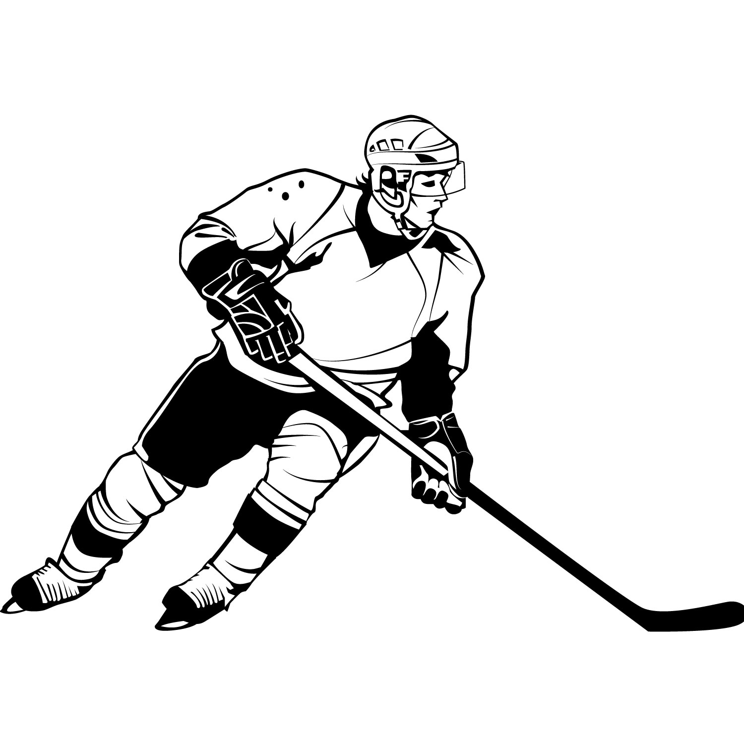 Free hockey clipart image