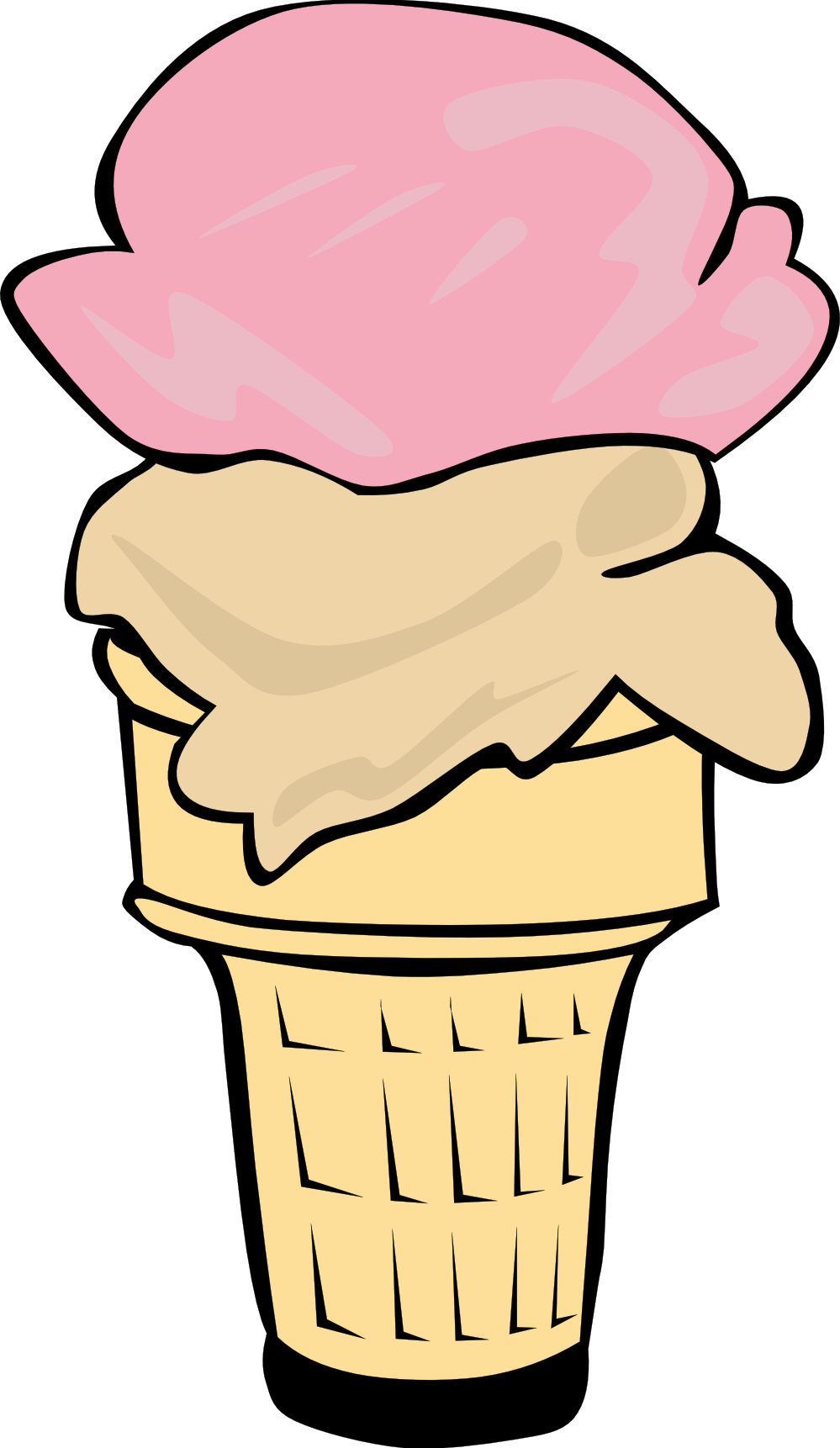 Ice cream scoop clipart no background black and white