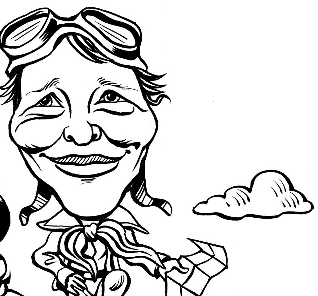 astounding Amelia Earhart Coloring Page : New Coloring