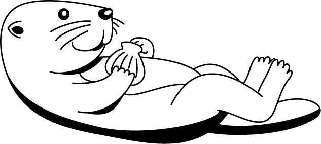 Cute Image Of An Otter Clipart