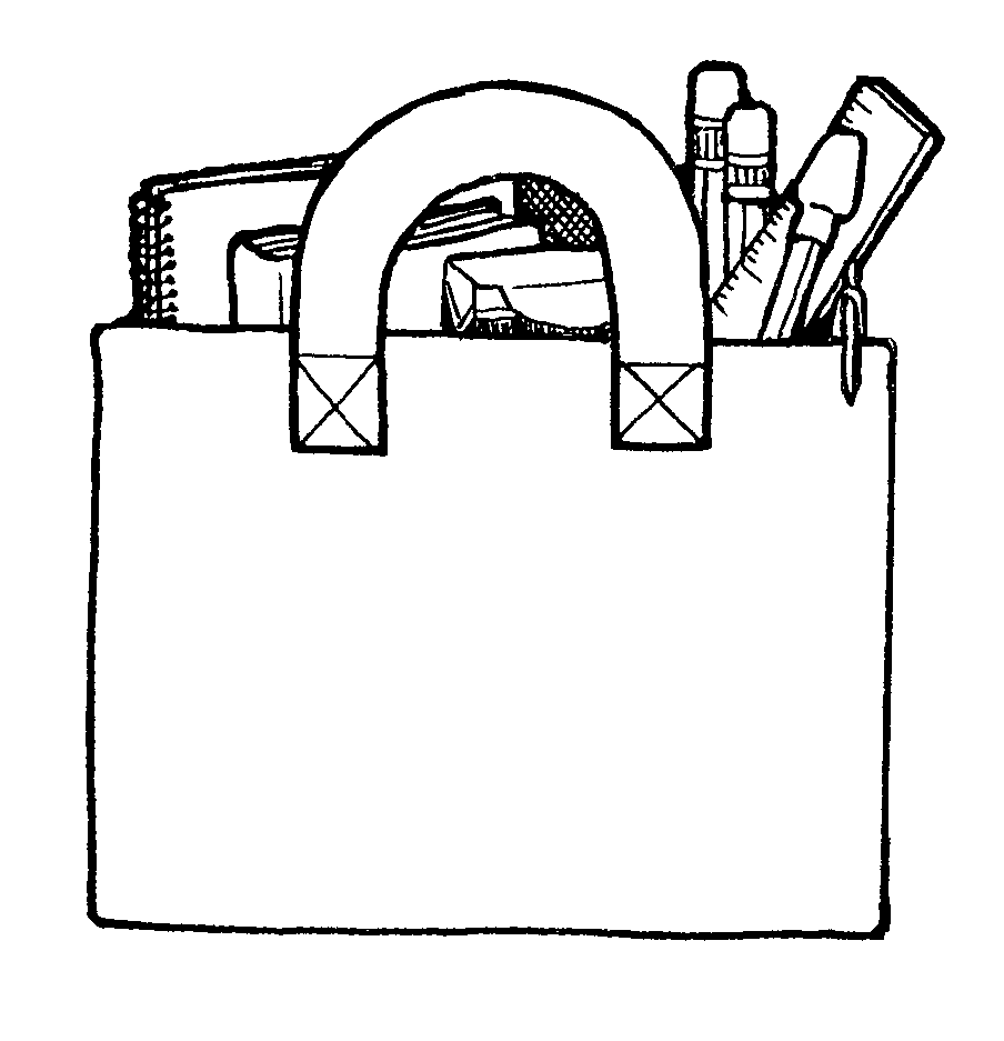 carry bag clipart black and white - Clip Art Library
