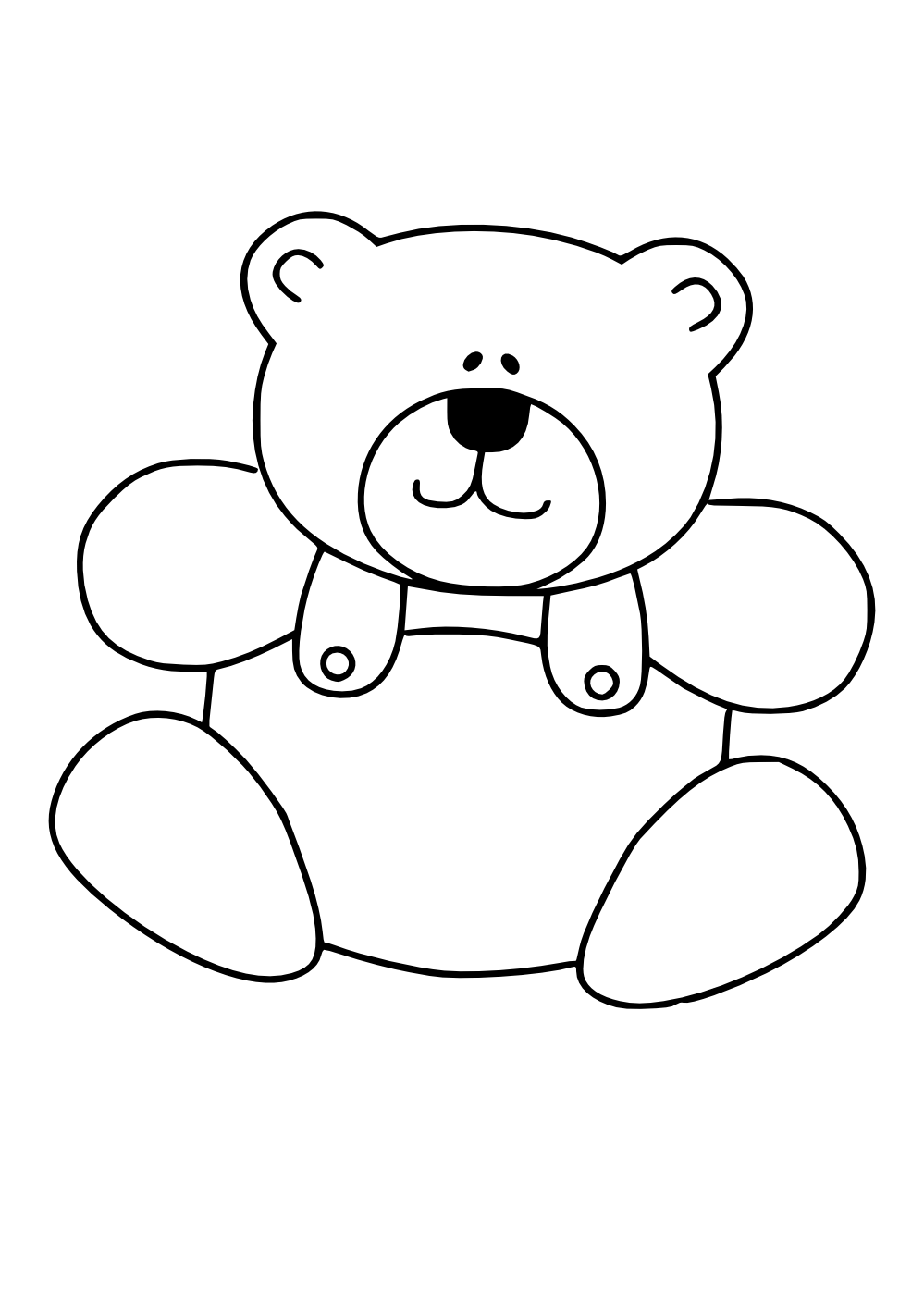Teddy Bear Black And White