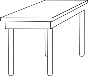 Desk and table clipart