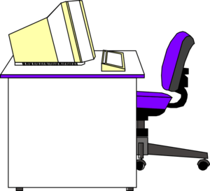 Office Desk White Clip Art 