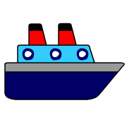 cartoon simple cruise ship - Clip Art Library