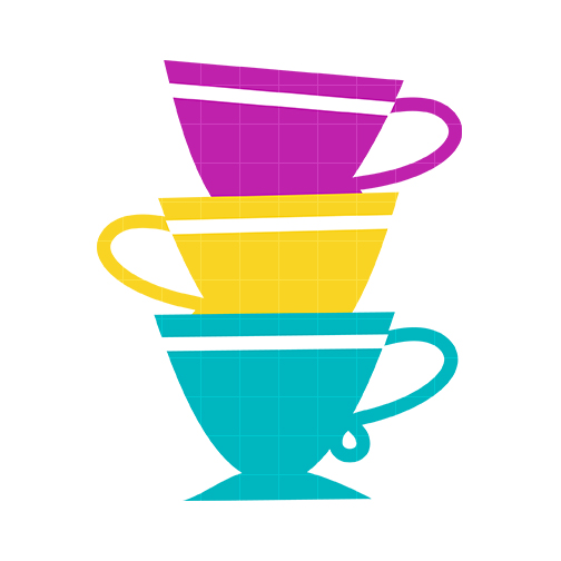 Stacked cute tea cup clipart