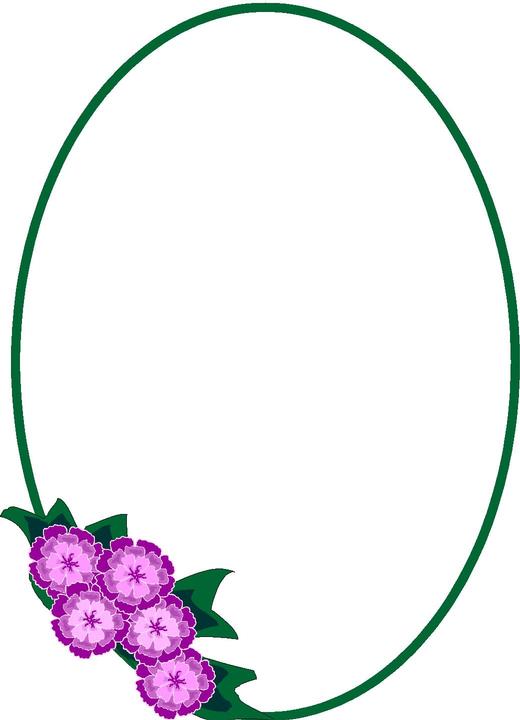 Frame Shape Of Flower Clipart