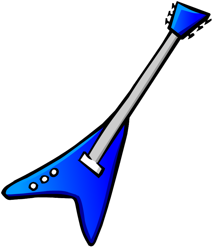cartoon blue electric guitar - Clip Art Library