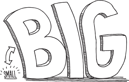 Big clipart black and white