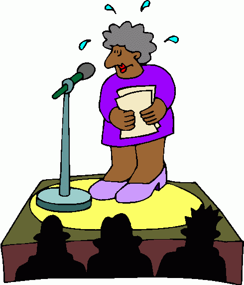 To give a speech clipart