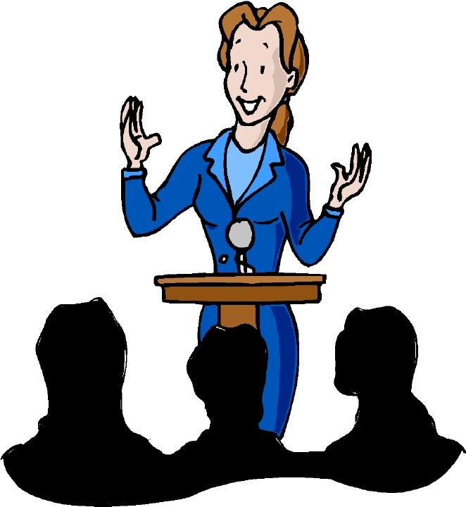To give a speech clipart