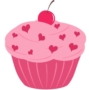 Pink Birthday Cupcake Clipart