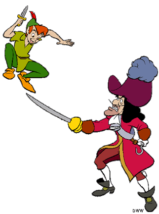 Peter Pan  Captain Hook Clip Art Image