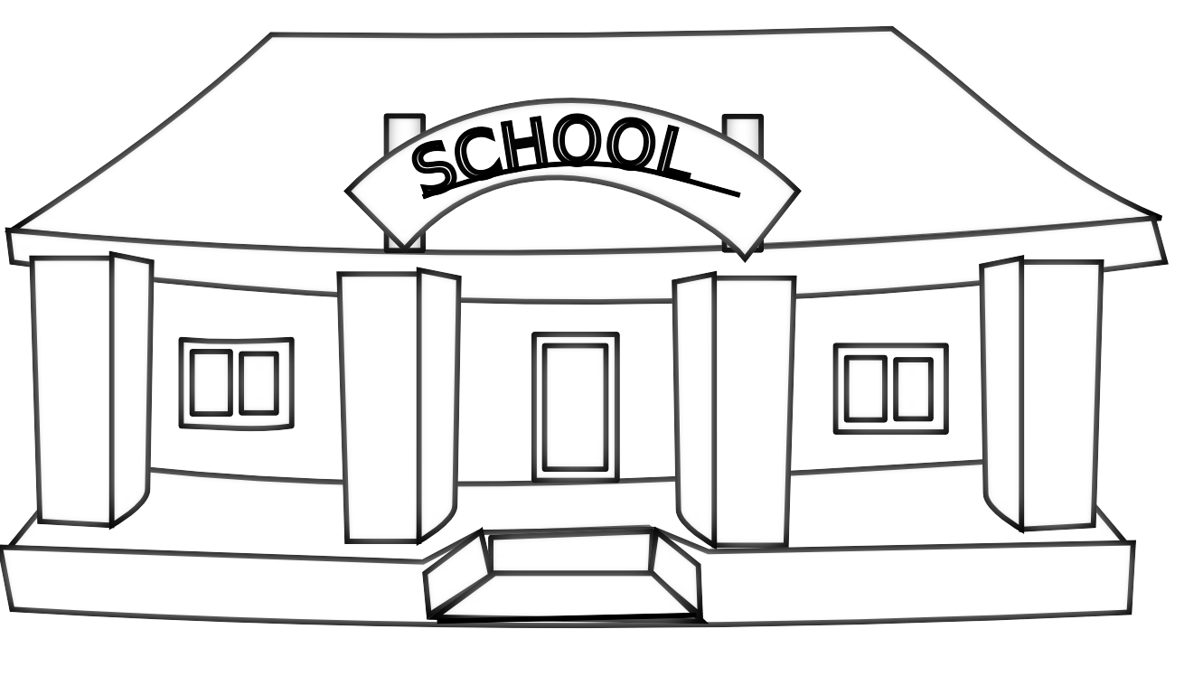 School black and white clip art