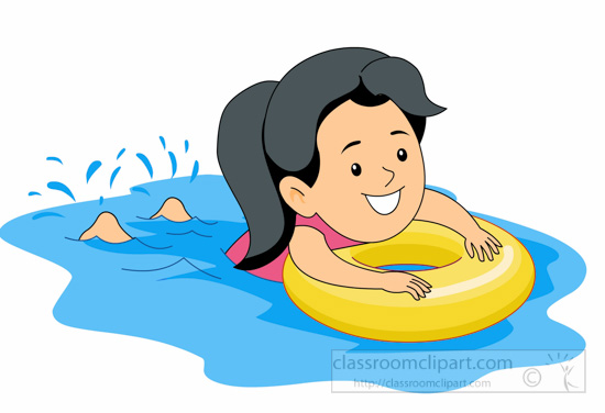 Swimming Clipart : girl