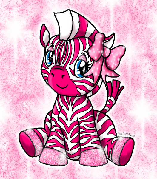 cute pink zebra cartoon