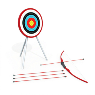 3D Model Of Archery Set For Kids With Bow And Arrows 02 28 Clipart