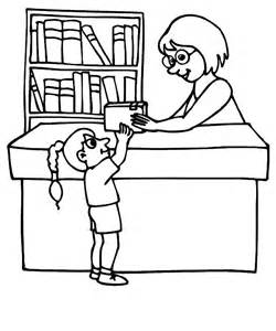 Librarian clipart black and white