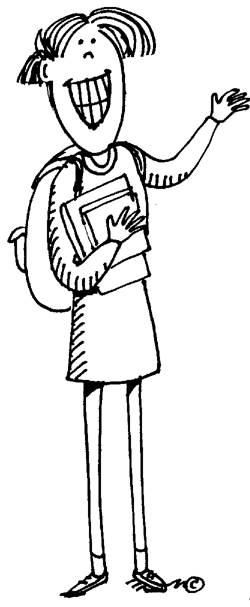 students standing in line clipart black