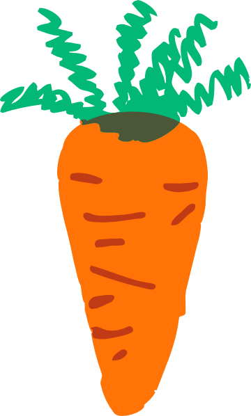 Orange Carrot Outline Clipart