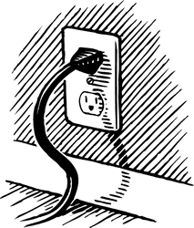 Electric outlet kids clipart