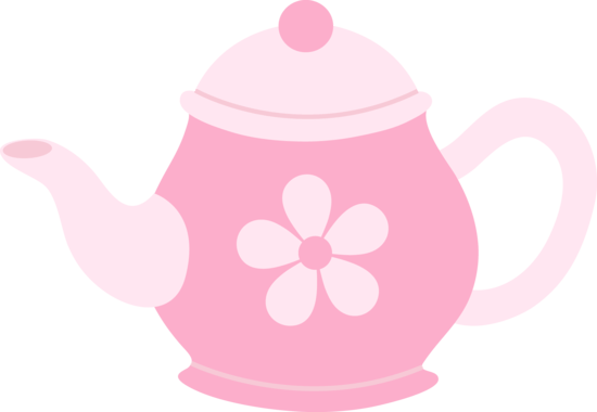 Pink teapot clipart
