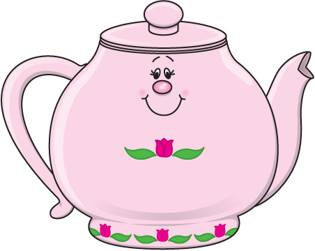 Pink Vintage Teapot Clipart
