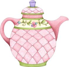 Pretty tea pot clipart