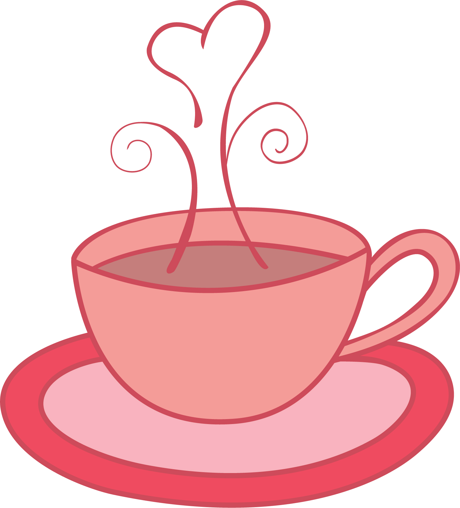 Teacup and teapot clipart