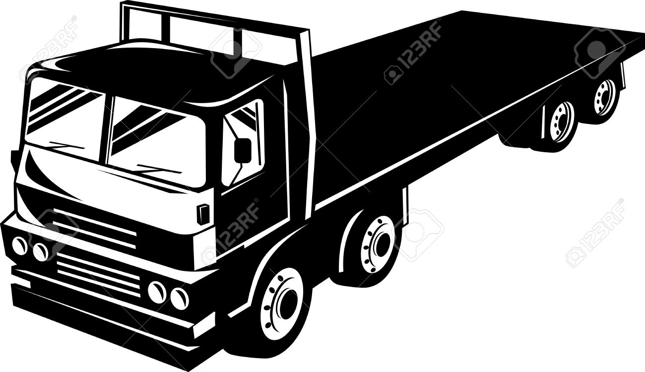 Clipart flatbed truck