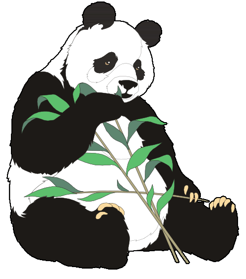 Panda bamboo clipart free image � Gclipart