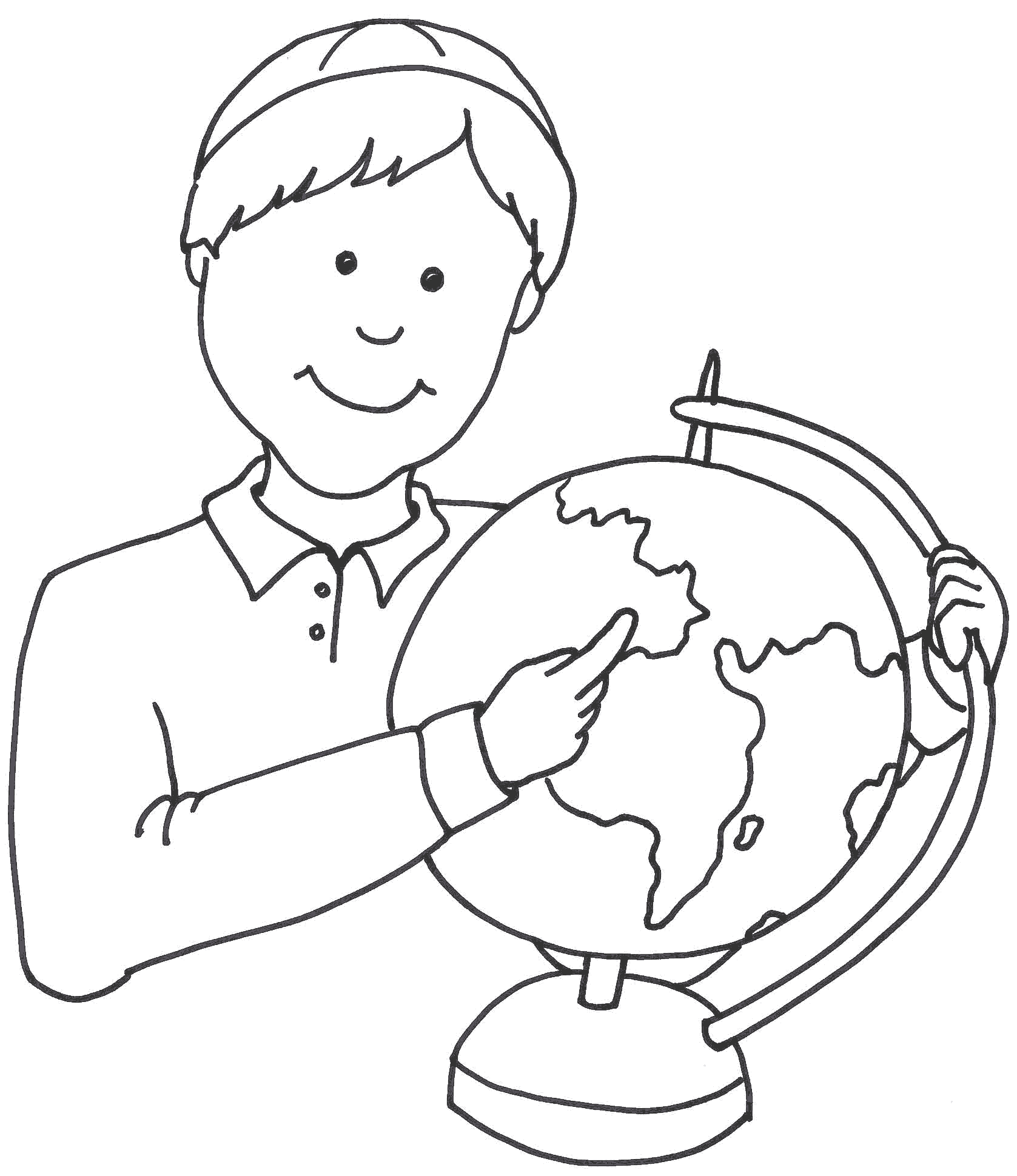 Globe Clipart Black and White craft projects, School Clipart